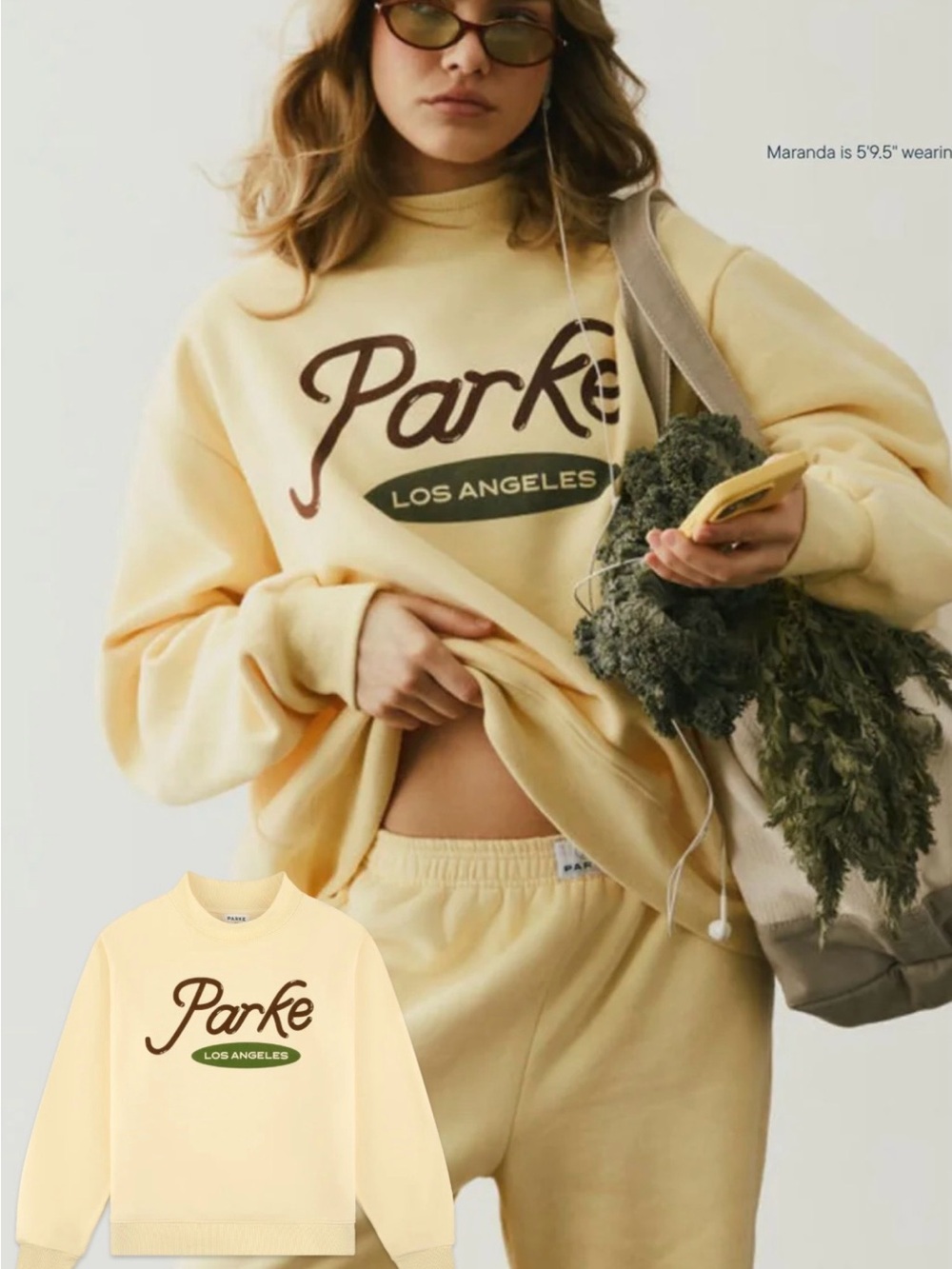 Parke Los Angeles Cream Cowl-Neck Sweatshirt